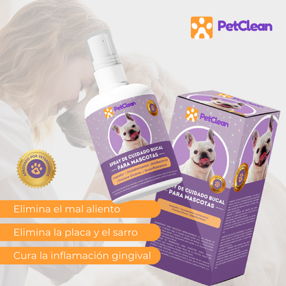 PetClean™ - Aerosol Bucal 100 % Natural para mascotas